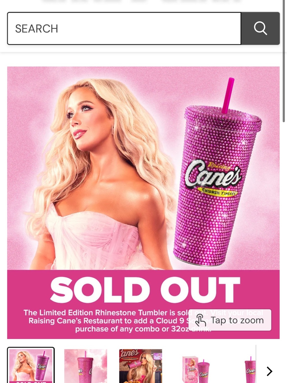 Megan Moroney Pink Rhinestone Tumbler - Limited Edition